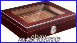 Cigarette Case Cigar Box Humidor Wood Transparent New