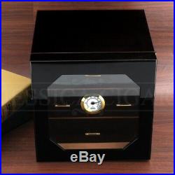 Cigars Case Cedar Wood Humidor Set Humidifier & Hygrometer Rich Men Storage Box