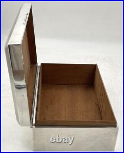 Cohen & Solomon English Sterling Silver 1918 Cigar Box/ Humidor Art Deco Style Cohen & Solomon English Sterling Silver 1918 Cigar Box/ Humidor Art Deco Style