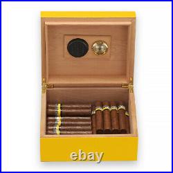 Cohiba 30+ Count Cigar Humidor Box Cabinet Humidifier Hygrometer Ashtray Cutter