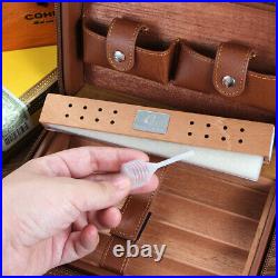 Cohiba 4ct Leather Cigar Case Box Humidor Cigar lighter Cutter Travel Set Gift