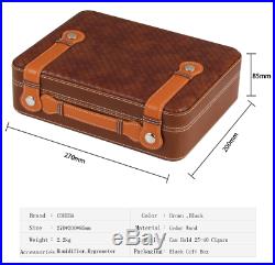 Cohiba Brown Classic Cerdar Wood Travel Cigar Case Humidor Box 25-40 Counts