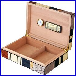Cohiba Cedar Wood Cigar Humidor Box Case Classical Luxury Hygrometer Humidifier