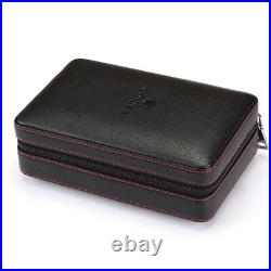 Cohiba Cedar Wood Leather Portable Travel Cigar Humidor Box Case 4CT With Cutter