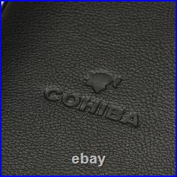 Cohiba Cedar Wood Leather Portable Travel Cigar Humidor Box Case 4CT With Cutter