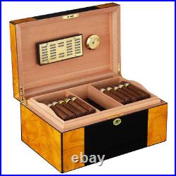 Cohiba Cigar HumIdor 80-100cts Cigars Storage Box Case with Humidifier Hygrometer