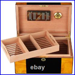 Cohiba Cigar HumIdor Storage Box 80-100cts Cigars Case With Humidifier Hygrometer