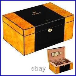 Cohiba Cigar HumIdor Storage Box 80-100cts Cigars Case With Humidifier Hygrometer