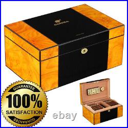 Cohiba Cigar Humidor Box Travel Case Leather Gift Portable Cedar Holder Wood