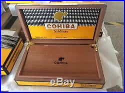 Cohiba Humidor Box Spanish Cedar Humidifier Hygrometer Gloss Holds 65 Brand New