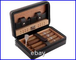 Cohiba Leather Cigar Humidor Cedar Wood Wooden Humidifier Cigars Box Holder NEW