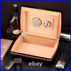 Colamba Cedar Wood Cigar Humidor Case With Ashtray Cutter Hygrometer Humidifier