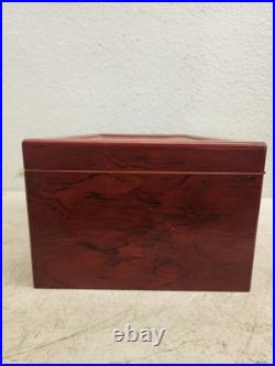 Contemporary Wood Inlaid Cigar Humidor Box
