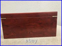 Contemporary Wood Inlaid Cigar Humidor Box