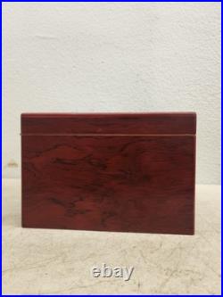 Contemporary Wood Inlaid Cigar Humidor Box