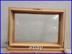 Contemporary Wood Inlaid Cigar Humidor Box