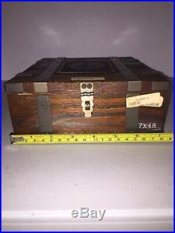 Cult Fuerte 7x48 heavy Wooden empty Cigar Box Humidor Metal Clasp Treasure Chest