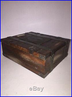 Cult Fuerte 7x48 heavy Wooden empty Cigar Box Humidor Metal Clasp Treasure Chest