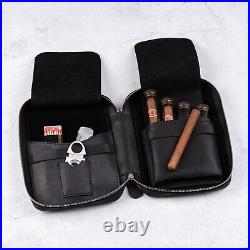 Custom Travel Cigar Holder Leather Cigar Humidor Cigar Box Portable Cigar Pouch