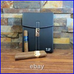 Customize Cigar Travel Humidor luxury leather velvet box