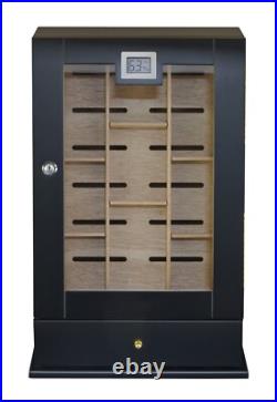 Damaged 100+ Cigar Humidor Humidifier Mahogany Wooden Case Box Hygrometer 67c