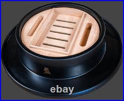 Davidoff Black Winston Churchill Hat Humidor and Ashtray, New In Box