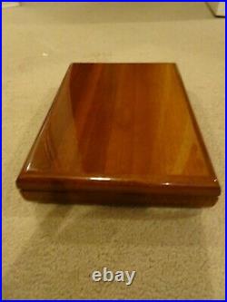 Davidoff cigar box Humidor polished wood Mahogany brass slim