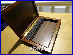 Davidoff cigar box Humidor polished wood Mahogany brass slim