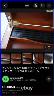Davidoff humidor Cigar Case black brown without box Davidoff humidor Cigar Case black brown without box