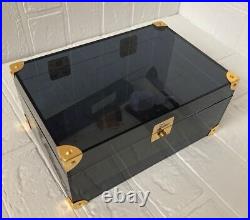 Davidoff without box ZINO humidor Cigar Case Black Gold acrylic