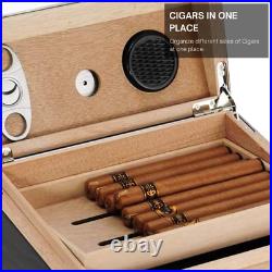 Decorebay Top Quality Mahogany Wood lined Cigar Cabinet Humidor walnut