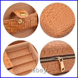 Decorebay crocodile Leather Travel Humidor Cigar Case Cedar Wood With Cutter
