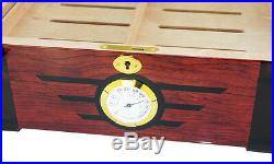 Defect Hand Made 100 Count Cigar Humidor Box Wooden Humidifer Hygrometer W