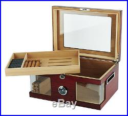 Defects Hand Made 120 Count Cigar Humidor Box Wood Cedar Humidifier Hygrometer 4
