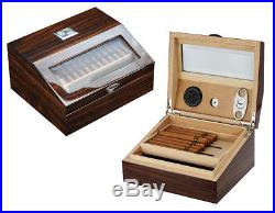 Defects Hand Made 50+ Count Cigar Humidor Box Cabinet Humidifier Hygrometer 15
