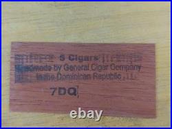 Desktop Humidor Agresti Cigar Box Inlay Burl Briar Wood Brass Key Lock Italy 13