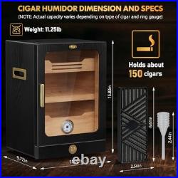 Desktop Humidor Tesonway Cigar Cabinet Cedar Hygrometer