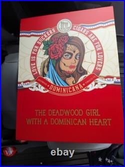 Drew Estate Girl With a Dominican Heart Red Ceramic Humidor Jar with Box