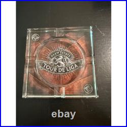 Drew Estate Tour De Liga Crystal Cigar Ashtray Humidor Supreme Square Glass Box