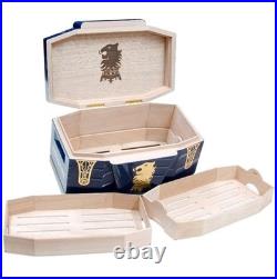 Drew Estate Undercrown Luxury Cigar Humidor Navy Royal Blue Excellent Condition