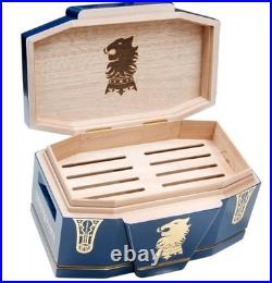 Drew Estate Undercrown Luxury Cigar Humidor Navy Royal Blue Excellent Condition