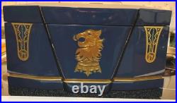 Drew Estate Undercrown Luxury Cigar Humidor Navy Royal Blue Excellent Condition