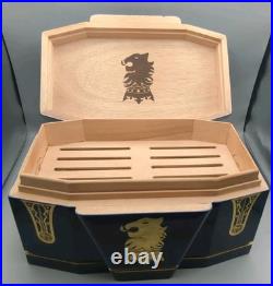 Drew Estate Undercrown Luxury Cigar Humidor Navy Royal Blue Excellent Condition Drew Estate Undercrown Luxury Cigar Humidor Navy Royal Blue Excellent Condition