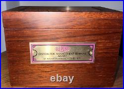 DuPont 1977 Distributor Mgt Seminar Award St Maarten Wood Box Humidor Vintage DuPont 1977 Distributor Mgt Seminar Award St Maarten Wood Box Humidor Vintage