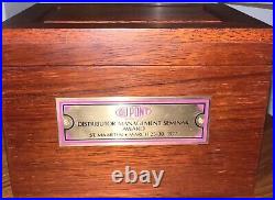 DuPont 1977 Distributor Mgt Seminar Award St Maarten Wood Box Humidor Vintage