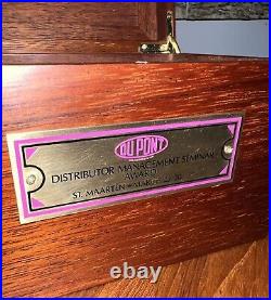 DuPont 1977 Distributor Mgt Seminar Award St Maarten Wood Box Humidor Vintage