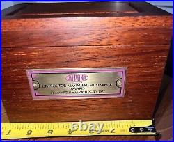 DuPont 1977 Distributor Mgt Seminar Award St Maarten Wood Box Humidor Vintage DuPont 1977 Distributor Mgt Seminar Award St Maarten Wood Box Humidor Vintage
