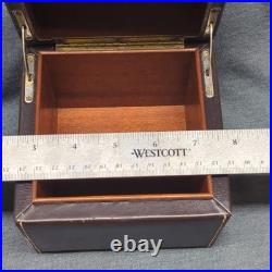 Dunhill Brown Leather Ciggarillo Humidor Box with Cedar Interior Read