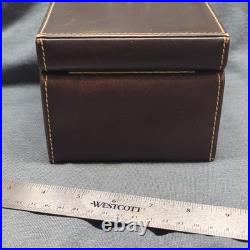 Dunhill Brown Leather Ciggarillo Humidor Box with Cedar Interior Read
