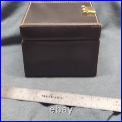 Dunhill Brown Leather Ciggarillo Humidor Box with Cedar Interior Read